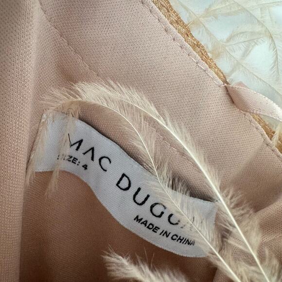 Mac Duggal Prom Long One Shoulder Side Slit Formal Gown Dress Rose Size 4 NWT - Picture 10 of 13